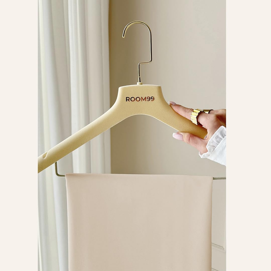 ROOM99 Tenda con nastro arricciato, Aura, 180 x 280 cm, larghezza x altezza, oscurante, decorazione moderna, per soggiorno, camera da letto, crema