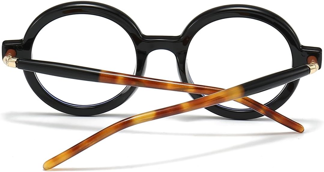 Gleyemor Retro Round Glasses for Men Women Vintage Circle Glasses Frames Costume Cosplay Eyeglasses Anti Blue Light Lens - Image 5