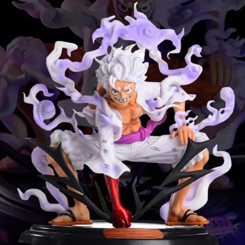 Image of FUNFOB Monkey D Luffy Action Figure Height-17cm Collectible for Anime Fans PVC Multicolour | Black Plate- Luffy
