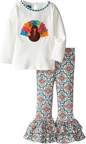 Mud Pie Baby Girls' Toddler Turkey Tunic and Legging Set, Multi, 3T