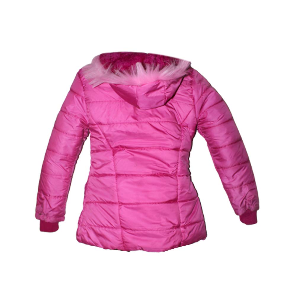 V4U Kid's Girl's Winter Wears Full Sleeve Hooded Jacket (Pink,9-10 Years) 1