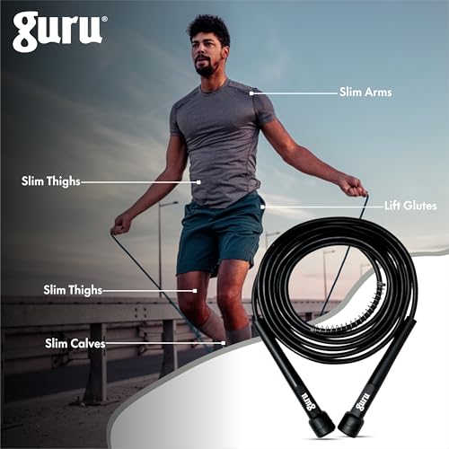 Image of GURU Skipping Rope, Adjustable Jumping Rope For Men & Women & For Kids Ideal For Gym /Exercise Rope For Workout
