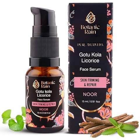 Botanic Rain Ayurveda Face Oil With Gotukola (Centella Asiatica), Licorice And Natural Vitamin C, Ayurvedic Face Oil For Women And Men, Ayurveda Products Suitable For All Skin Types - 0.51 fl oz Cover