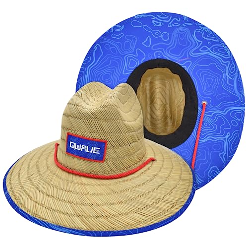 Sombreros de paja Qwave para mujer con diseño tropical