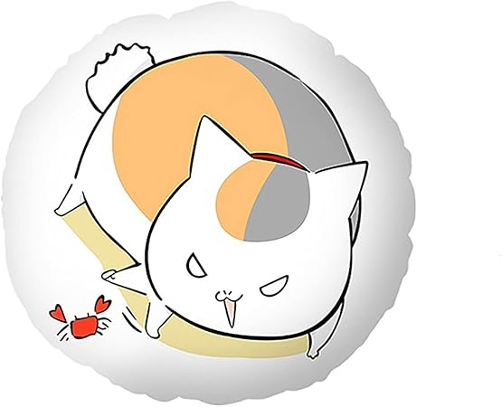 Amazon アニメip夏目友人帳ニャンコ先生抱き枕まだらアニメ愛好家のための丸いぬいぐるみカワイイ両面印刷ふわふわ枕誕生日プレゼント ロボット 子ども向けフィギュア おもちゃ