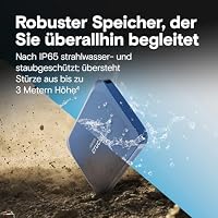 Crucial X10 8TB Externe SSD Festplatte, bis zu 2.100MB/s, USB-C 3.2 Gen2, IP65 Wasser- und Staubgeschützt, Portable SSD für Mac, PC, Smartphone und Spielkonsole, Blau matt - CT8000X10SSD9-02 – Ansicht 4