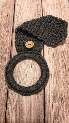 Crochet Hanging Dish Towel Holder (Heather Grey)