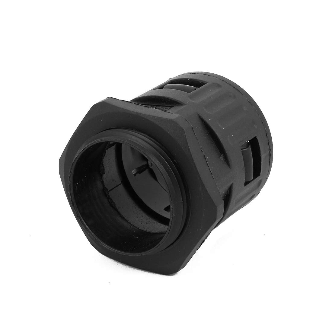 Aexit 2Pcs 34.5mm Transmission ID M36x2mm Thread Plastic Cable Gland Pipe Connector Joints Black