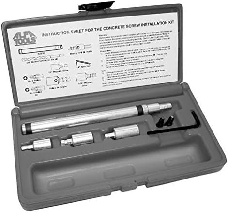 Alfa Tools Concrete Screw Kit - 1 Count - Installation Kit for Concrete Screws in Heavy Duty Plastic Case