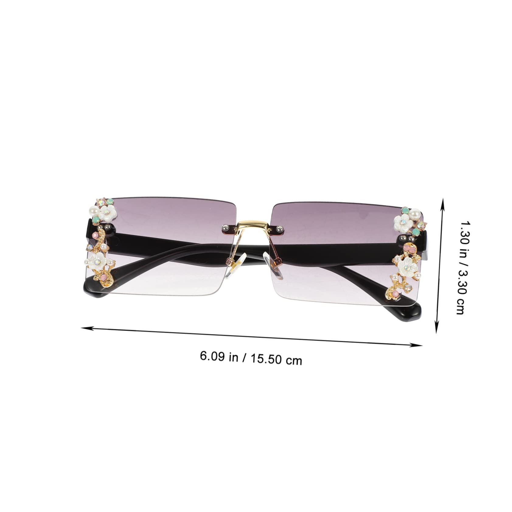 VALICLUD Sonnenbrille Kind Strass 4 Stück Sonnenbrille Modebrillen Spiegelgläser Strass Brille Damen Brille Neuheitsbrille Vintage- Trendiges Make-up-brille Maskerade Modische Brillen Black Stk