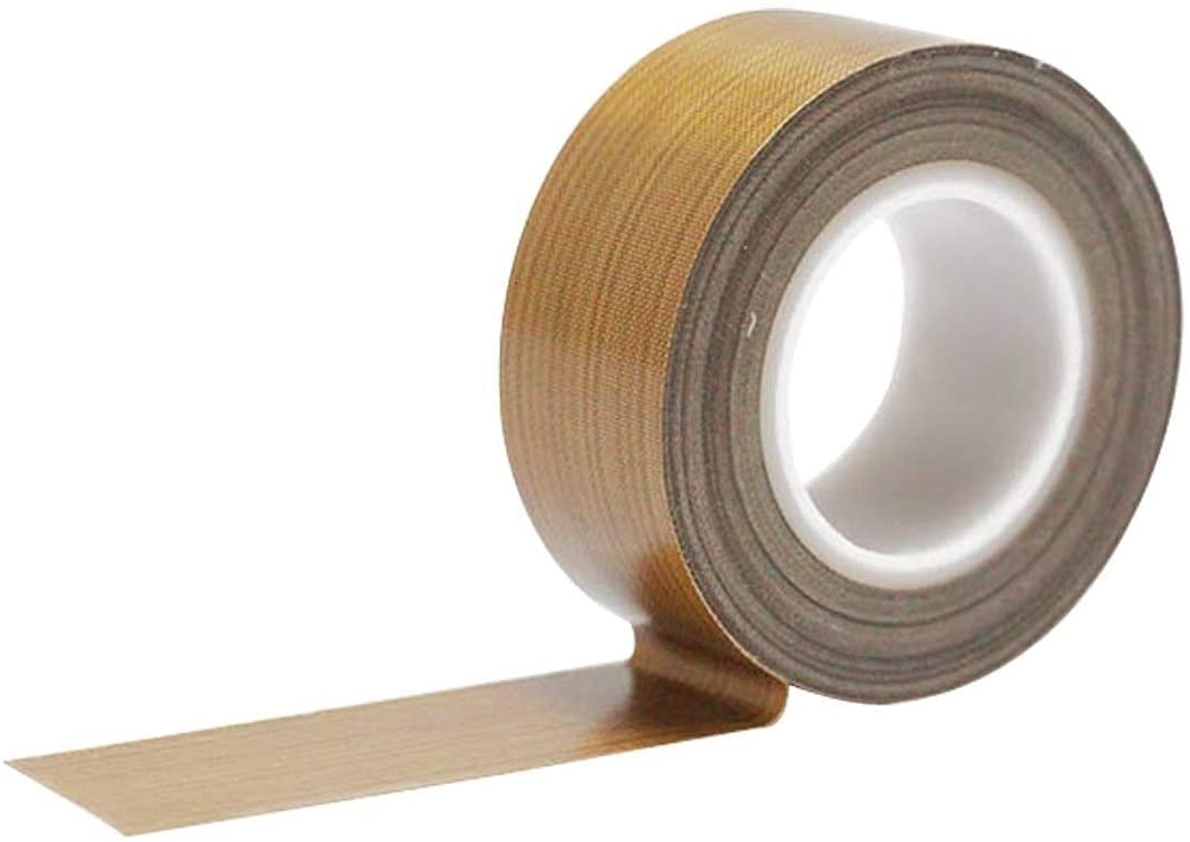 Taśma wysokotemperaturowa, Taśma PTFE wielokolorowa, różne rozmiary, grubość 0,13 mm, zakres temperatur od -196°C do +300°C(Brown,25mmx10m)