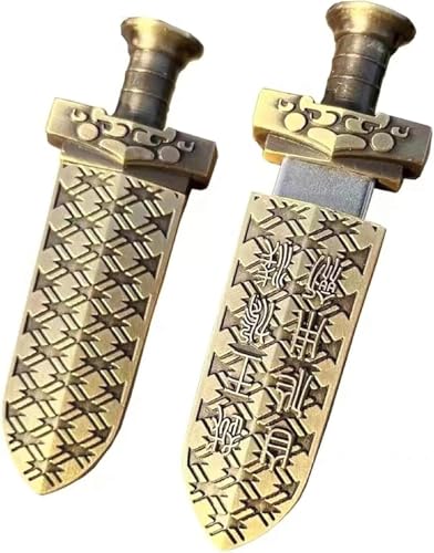 xichuangyuXCY Clé USB en métal en forme d'épée en bronze chinois ancien en forme d'intestins de poisson USB 2.0 PenDrive (épée en bronze 32 Go)