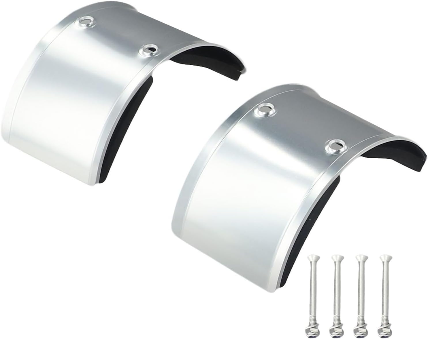 2 PCS Aluminum Alloy Drywall Stilt Replacement Curved Plates Plastering & Painting – 15 cm × 8.4 cm (5.9 in × 3.3 in), Silver, Compatible with Standard Drywall Stilts