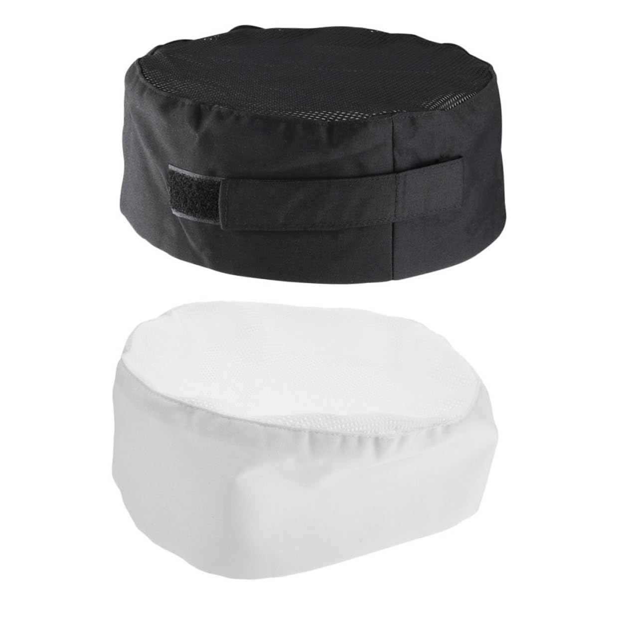 PartyKindom 2pcs Unisex Chef Hat Adjustable Elastic Lightweight Cooking Cap with Breathable Mesh Top Durable Washable Food Service Headwear for Men Women Restaurants Catering