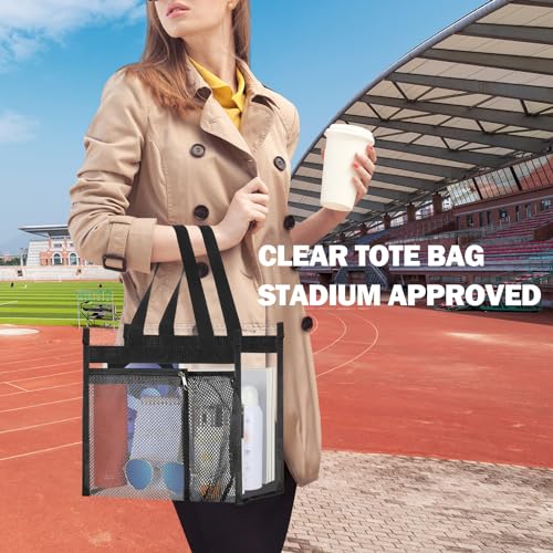 NATURAL STYLE 2-PACK Clear Bag Stadium Approved, Multifunction Clear Tote Bag for Travel Festival Work Concerts4