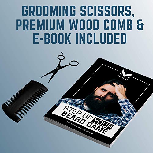 Beard Straightener Comb For Men - Upgraded Professional Beard Straightner Brush With Lcd Display, 6 Heat Settings - Includes Travel Case,  Wood Comb, Scissors And Ebook - Mens Beard Straightener  #TOP4