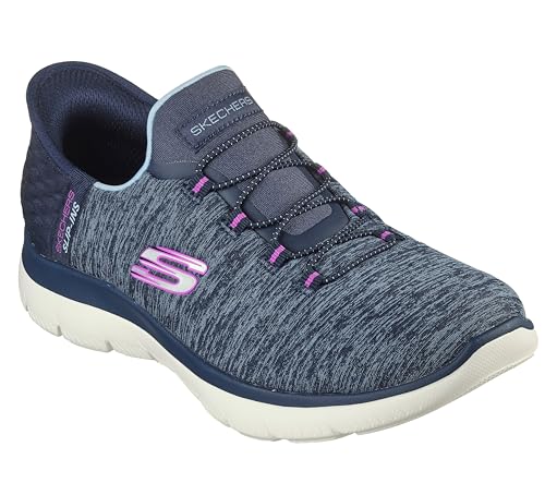 Skechers Women's Summits Dazzling Haze Trainers, Navy, 6 UK Wide