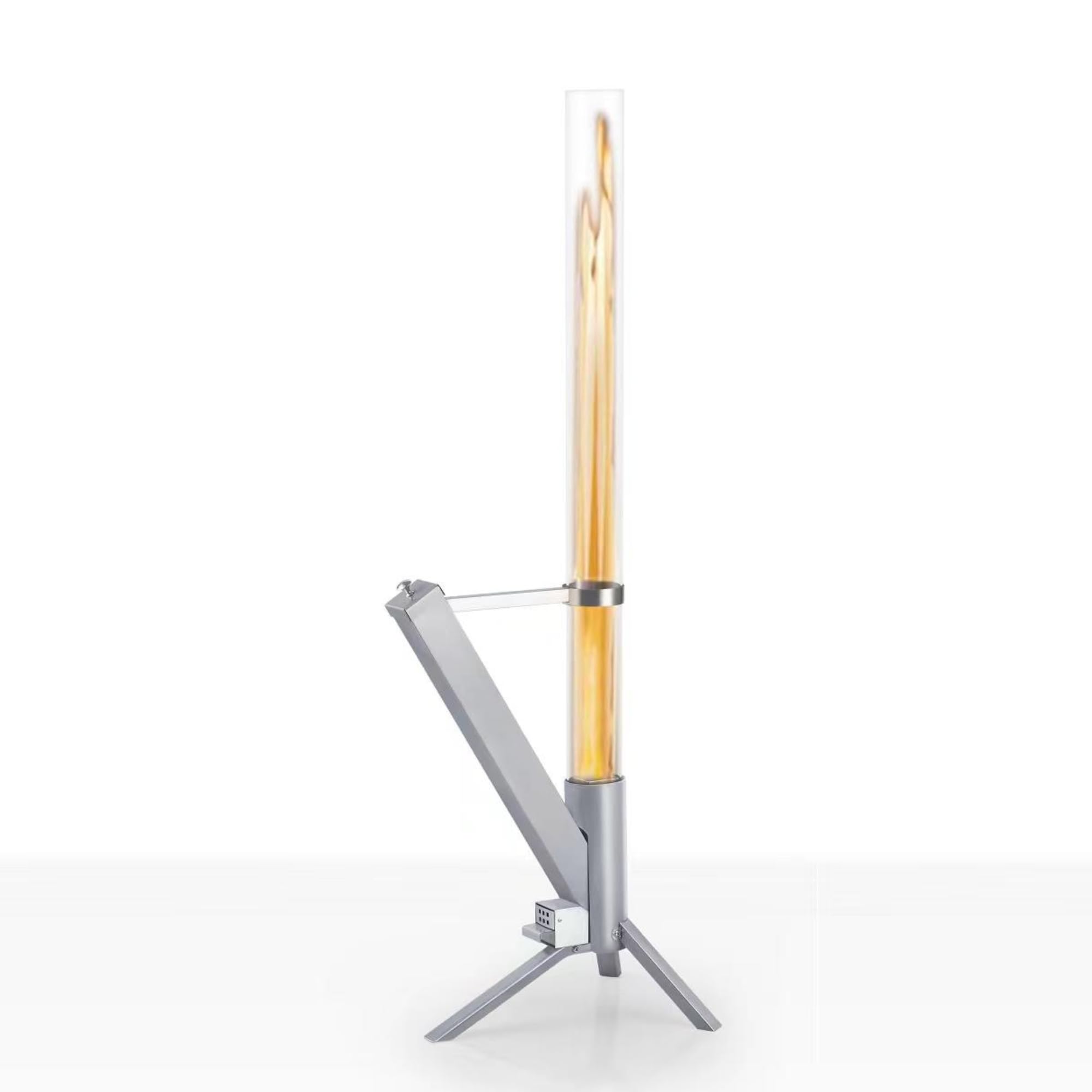 Albatros hochwertige Pelletfackel aus Edelstahl | Raketenofen für den Garten | mit Glas Feuerrohr | Terrassenheizung Terrassenofen | Outdoor Feuerstelle ohne Strom | bis 70 Min Brenndauer