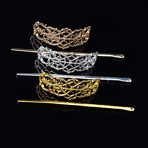 3 Pcs Vintage Hair Sticks Hairpins Metal Hollow Hair Clips Barrettes Ponytail Holder Diy Hair Accessories For Women And Girls #TOP2