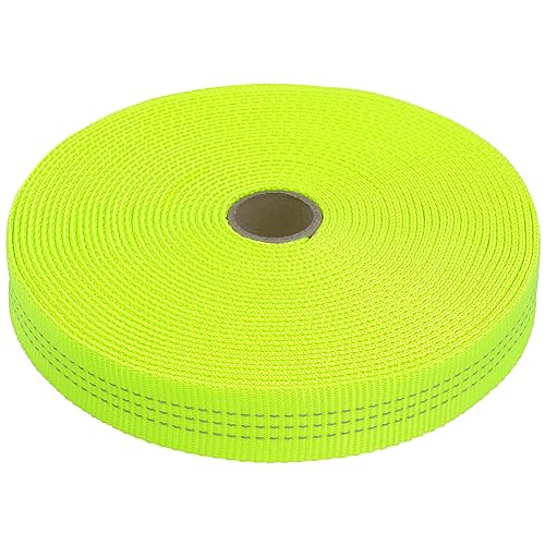 GM CLIMBING 1 inch Nylon Tubular Webbing Tape CE UIAA Certified 4000lb Heavy Duty for Climbing Rescue Rope Works Survival Outdoor General Purposes 1