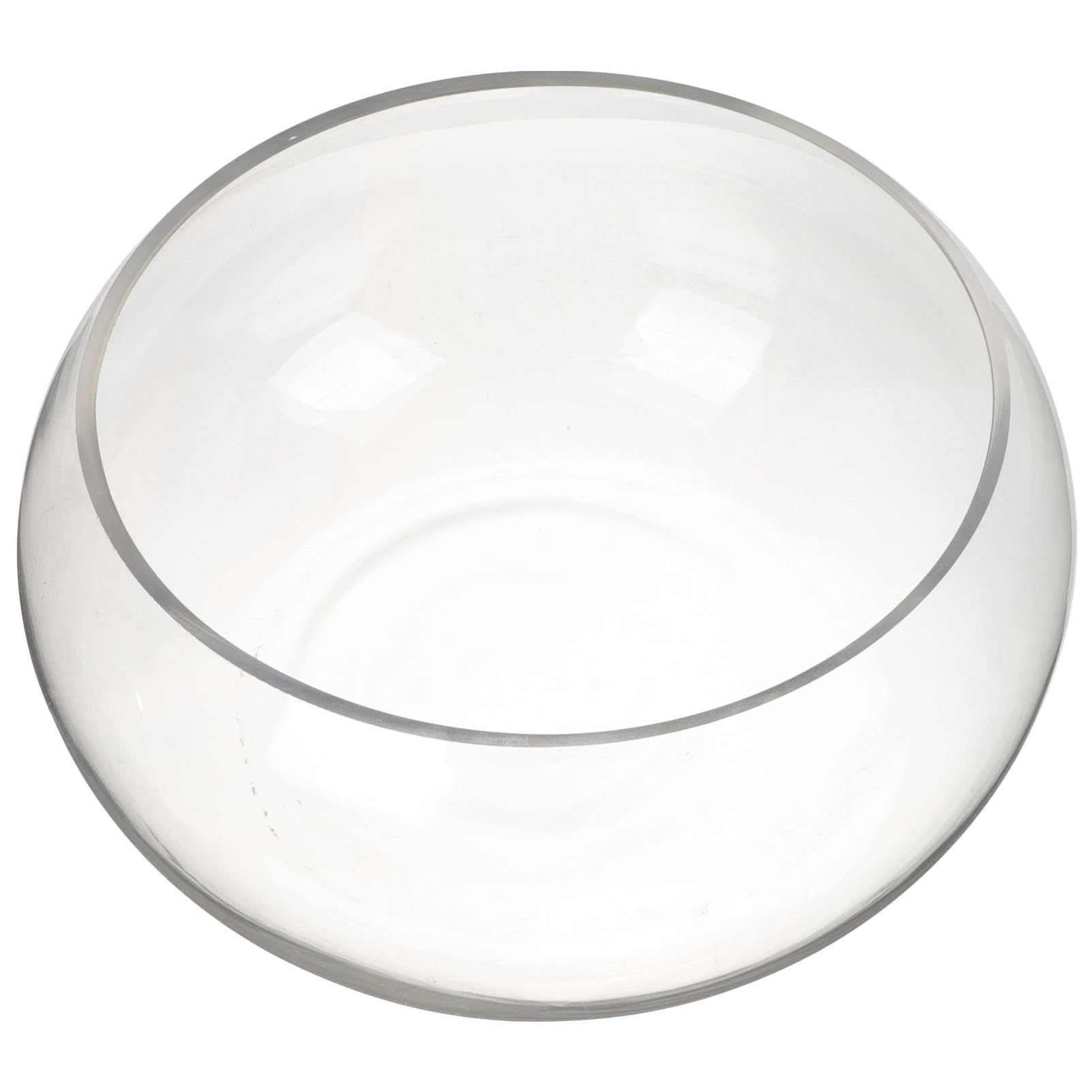 ibasenice Rundes Glasfischglas Transparentes Goldfischglas Glas-Terrarium Für Fische Und Pflanzen Schalenvase Für Dekoration Einfaches Fischglas Für Heim Und Party