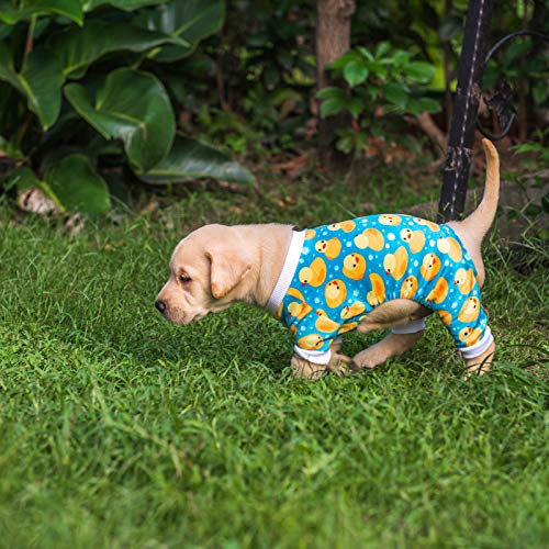 CuteBone Dog Pajamas Yellow Ducks Dog Apparel Dog Jumpsuit Pet Clothes Pajamas Coat Xmas P50XS - Image 4