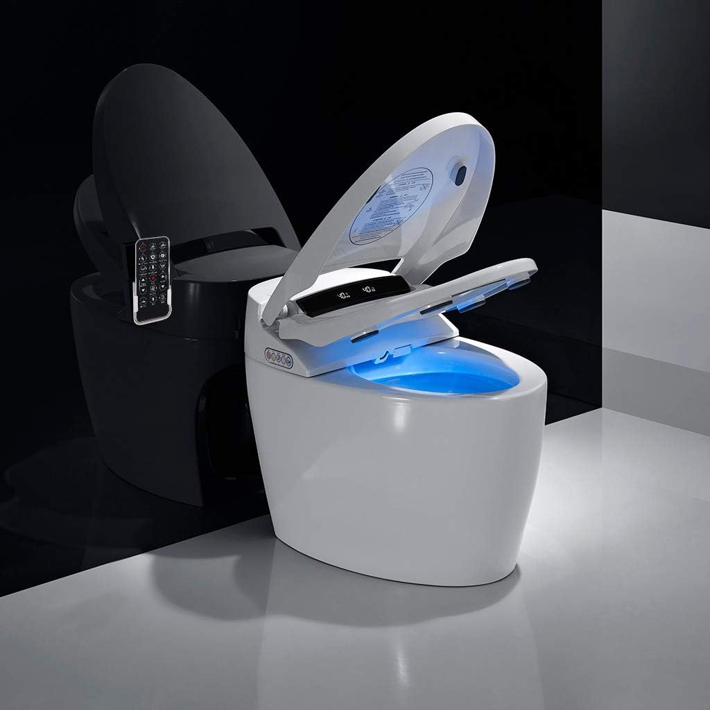Smart Advance Luxury Bidet Toilet,Elongated One Piece Adjustable Functions Bidet Seats with Soft Closing Seat Functions and Air Dryer,Hip Cleaning Nozzle Cleaning