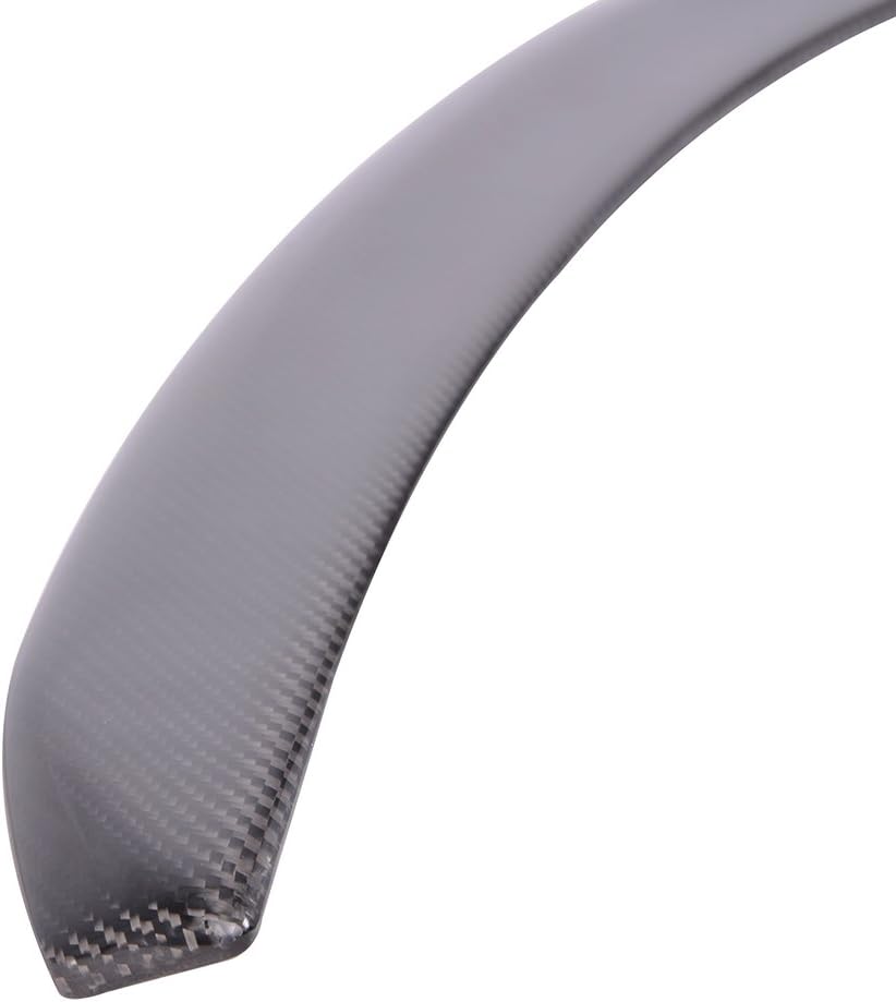 IKON MOTORSPORTS, Trunk Spoiler Compatible with 2010-2017 Mercedes-Benz E Class W207 C207 Coupe 2-Door, AMG Style Carbon Fiber CF Rear Trunk Lid Spoiler Wing Lip