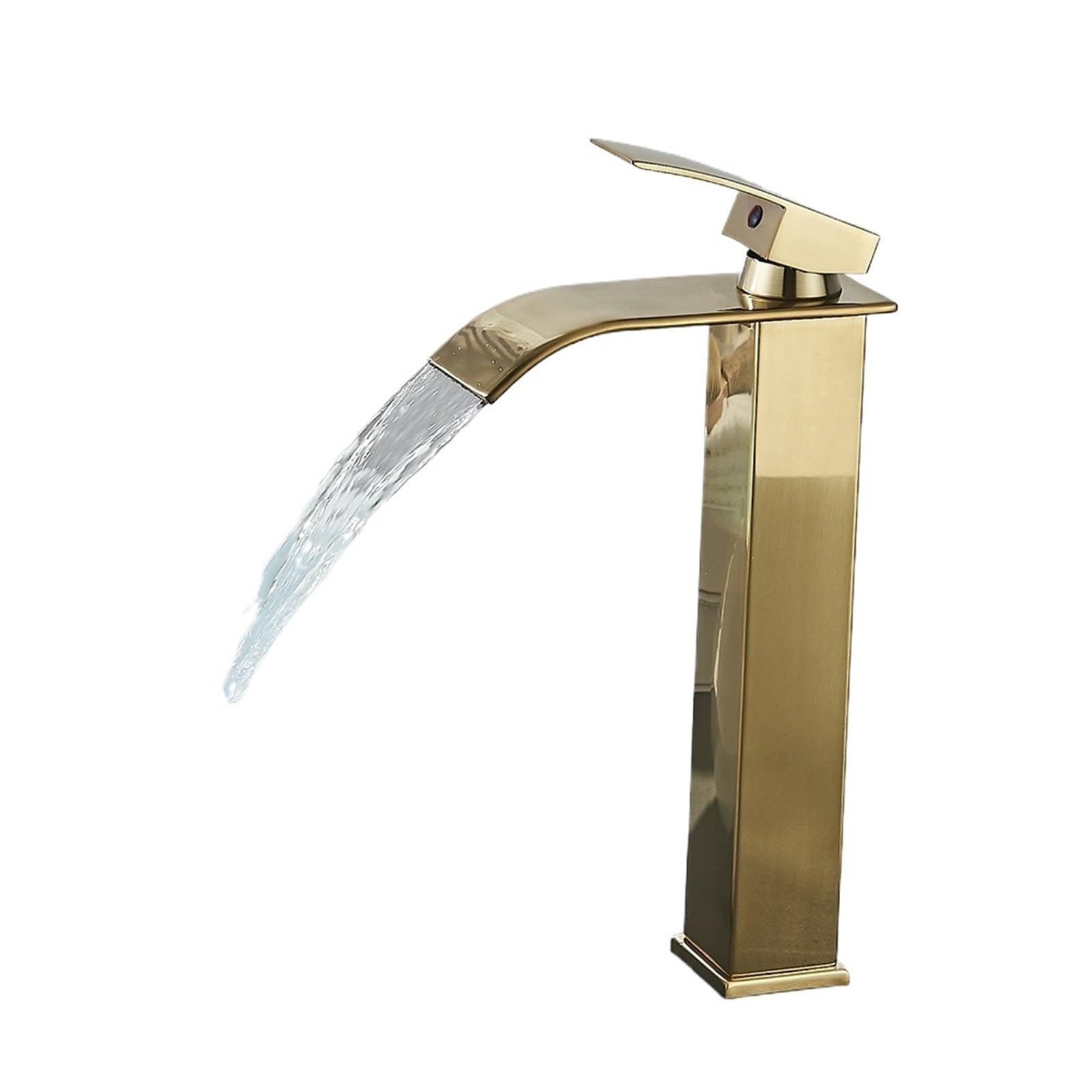 Basin Faucets Elegant Waterfall Bathroom Sink Faucet Single Lever Hole Deck Mount