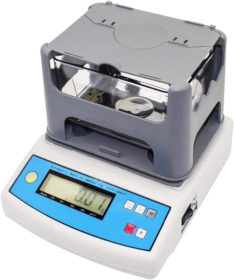 Electronic Density Meter for Granules Testing - High Accuracy Gravimeter for Plastic and Rubber - Digital Density Tester, 0.001g/cm3 Precision