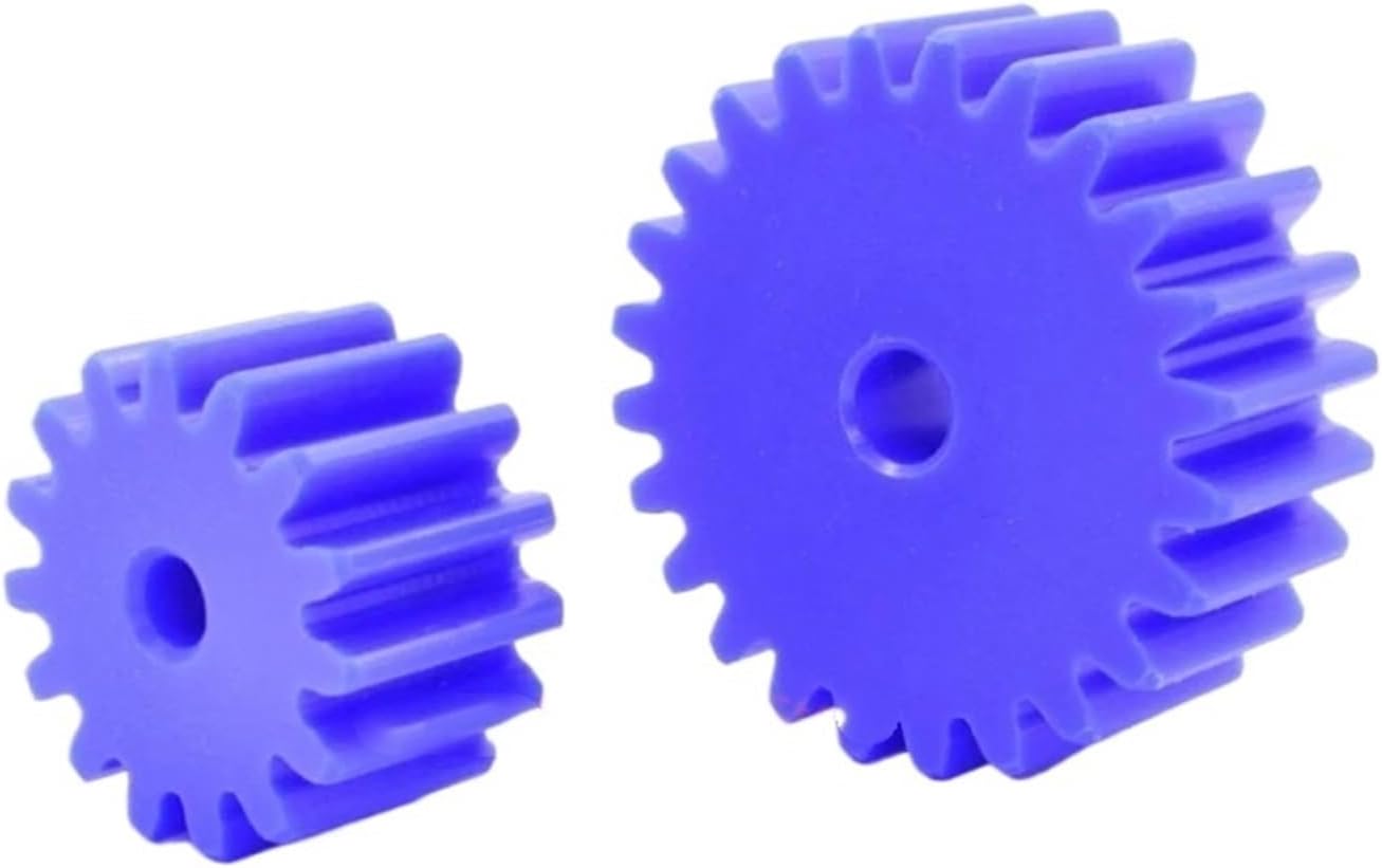 Industrial helical Gear 1pcs 28T-56T 2M Blue Nylon Spur Gear 28 30 32 34 35 36 38 40 42 44 45 48 50 52 55 56 Teeth Plastic Flat Cylindrical Drive Gears (Size : 38 Teeth (OD 80mm))