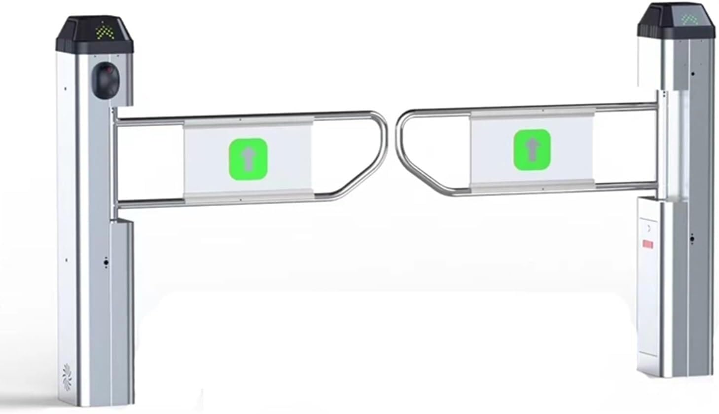 Supermarket Entrance Automatic Turnstile with Radar Sensing 90° Swing Gate for Transportation Hubs & Retail