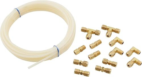 Kit de línea de freno de carreras de nailon ligero  25 pies, 316 pulgadas de diámetro exterior  alta presión, resistente a las explosiones  completo