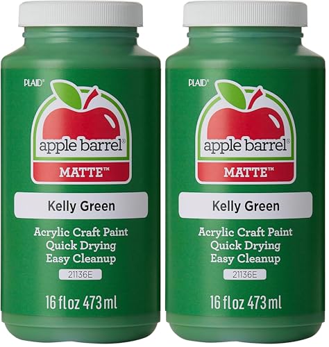 Image of Apple Barrel Acrylic Paint in Assorted Colors (16 Ounce), 21136 Kelly Green (Pack of 2)