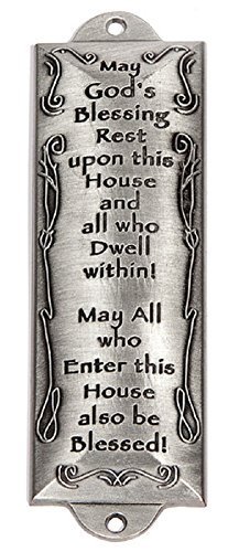 Mezuzah - Bless This House (Pewter) - 4.25