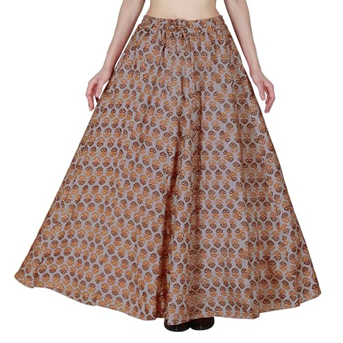Image of Sttoffa Cotton Printed Women Wear Maxi Long Skirt 40 inch inch Full Length