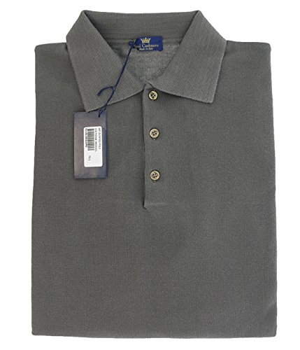 Cotton-Modal Blend Polo Big Mens Taupe Sweater2