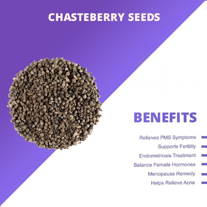 Miniatura 5 de Té de bayas castas Vitex Agnus-Castus Pimienta de monje Hojas de té de casteberry premium Té de hierbas para la salud de la mujer (7.05 oz)