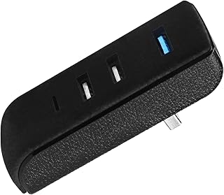 Glove Box USB Hub for Tesla: Compatible 4-in-1 Docking Station of Center Console Smart Sensor Glove Box, USB Hub Car Charger for Charging Data Transferring Music Games Model 3/Y Accessories