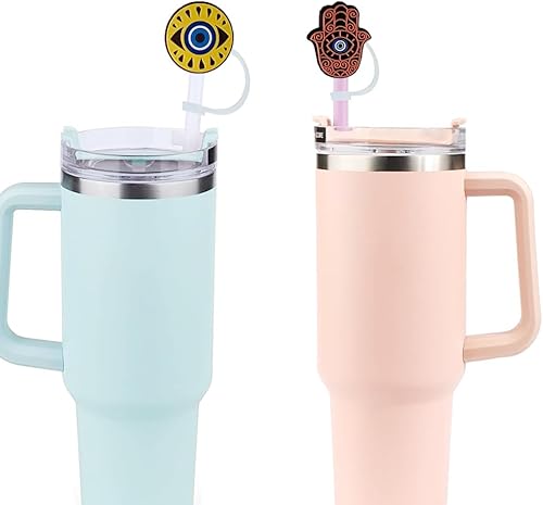 Miniatura 8 de Funny SWEET&CASUA - Cubrepopote para Stanley de 30 y 40 onzas, tapa de paja para Stanley, bonita cubierta de popote de dibujos animados para