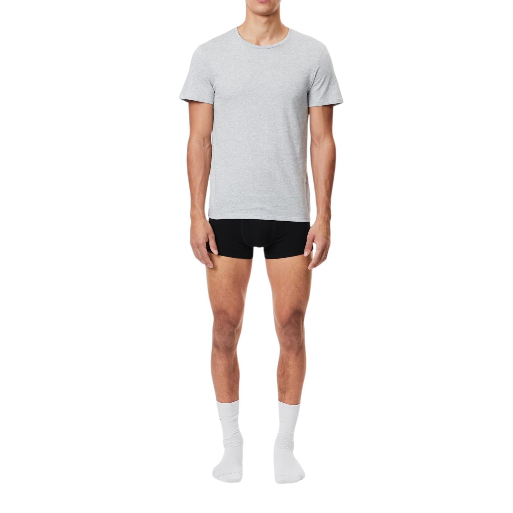 Lacoste Męskie niezbędniki, 3-pak, 100% bawełna, regularny krój koszulki z okrągłym dekoltem, Biały/srebrny Chiny/czarny, XL