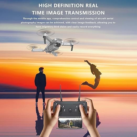 Image of dRoNe wItH hD DuAl cAmErA BrUsHlEsS MoToR, oNe cLiCk tAkEoFf /lAnDiNg FlIp rOlLiNg gEsTuRe cOnTrOl wI-Fi cAmErA ReMoTe cOnTrOl sTuNnInG PhOtOs dRoNe-1080-4K (WZ-42)