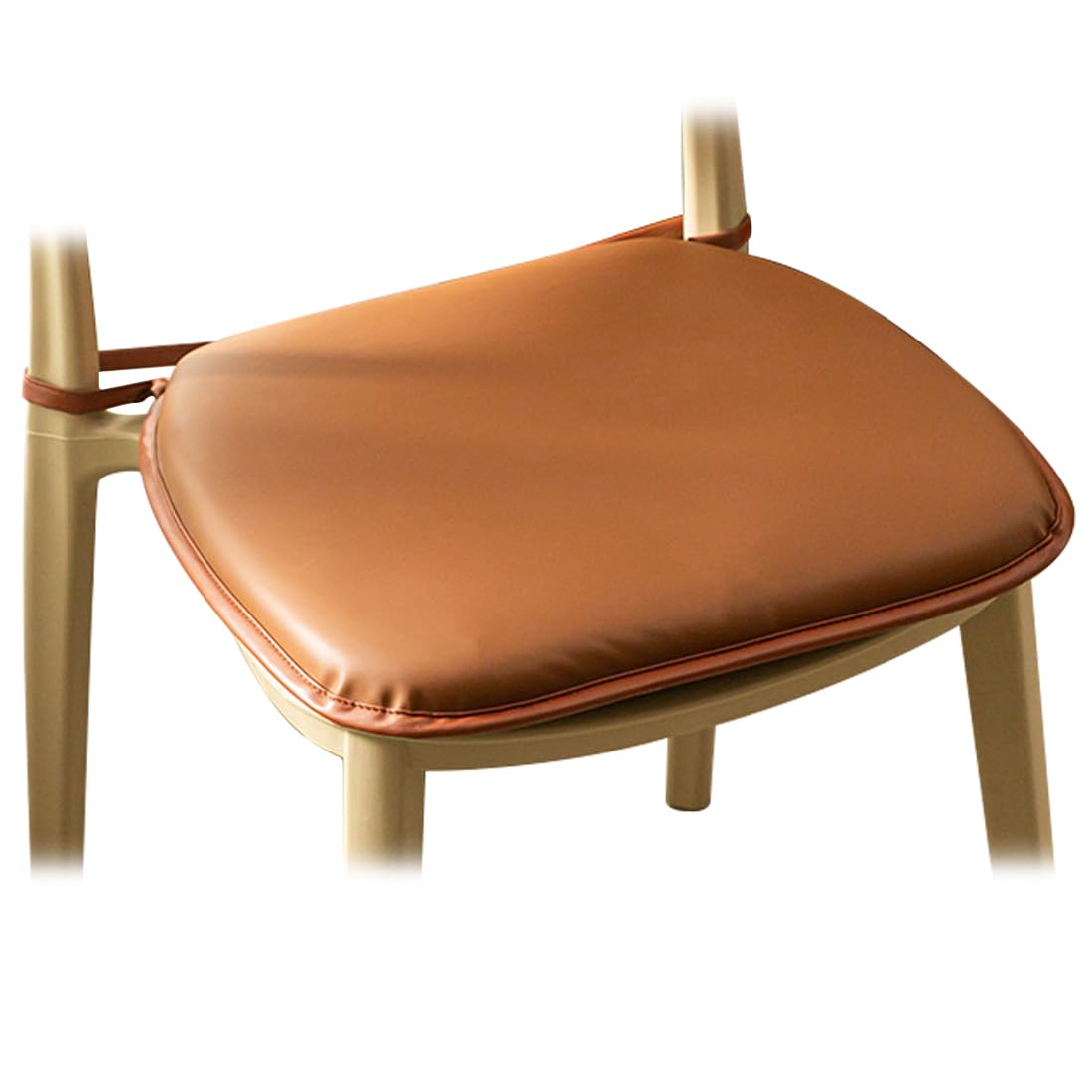 VHJdtE Seat Cushion, Stain-Resistant And Washable Chair Pad|Comfortable Memory Foam|Vintage Seat With Ties(Brown)