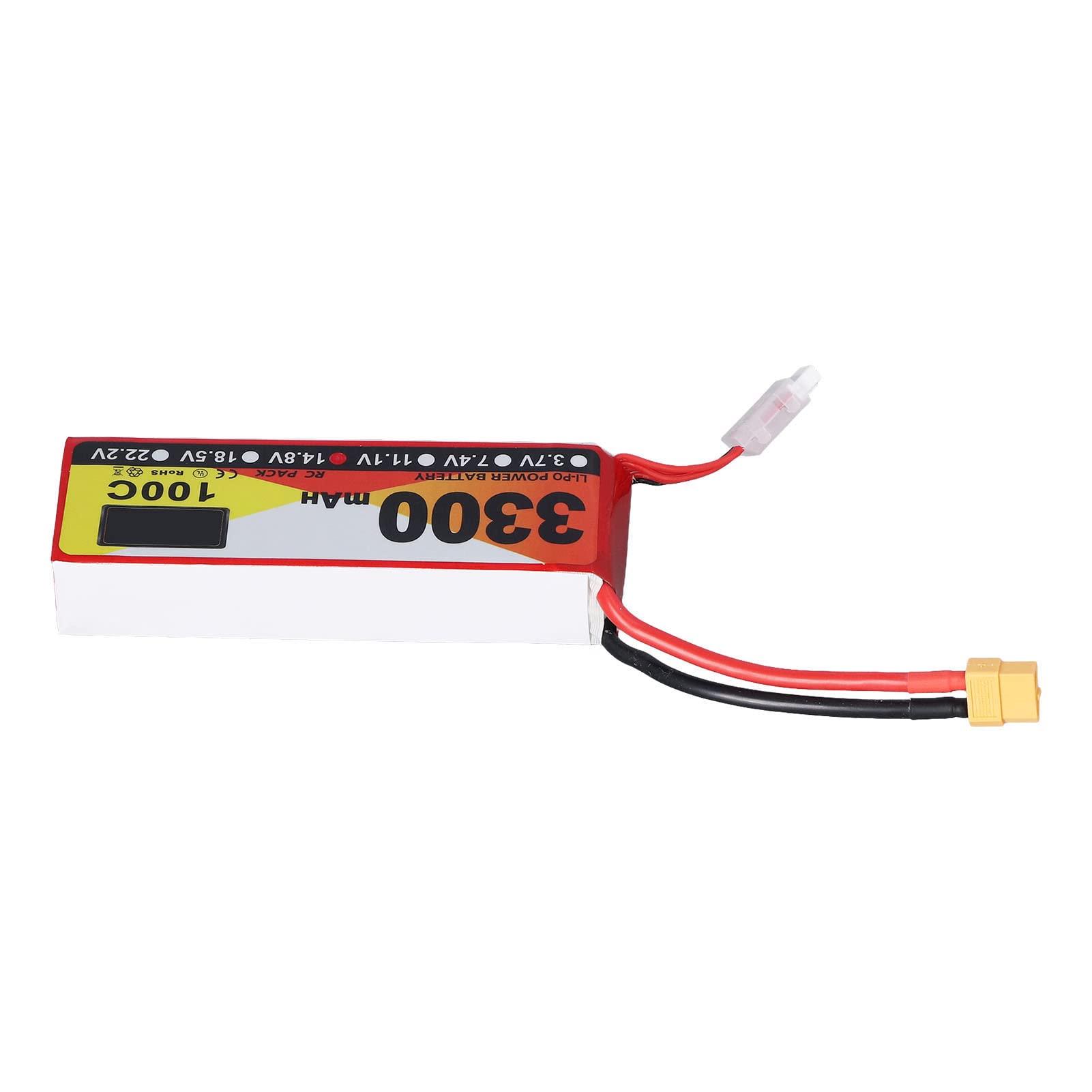 Batteria Lipo da 3300 MAh 14,8 V 100 C per Modelli RC con Spina XT60 – Ideale per Elicotteri e Automobili