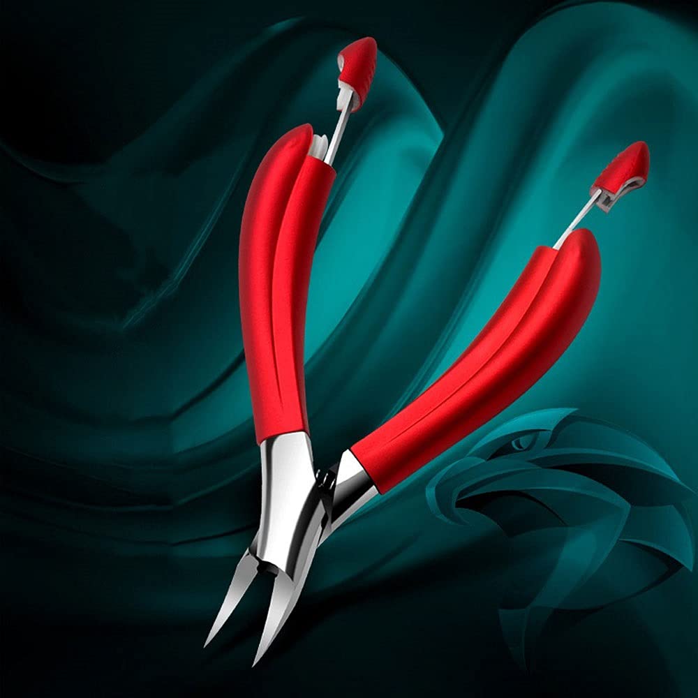 XIANGFAZJD Cortauñas Tijeras de uñas de Acero Inoxidable, Tijeras de la Ranura de uñas, Conjunto de combinación de Clavos de uñas, alicates de alicates de manicura, artefacto (Color : Black)