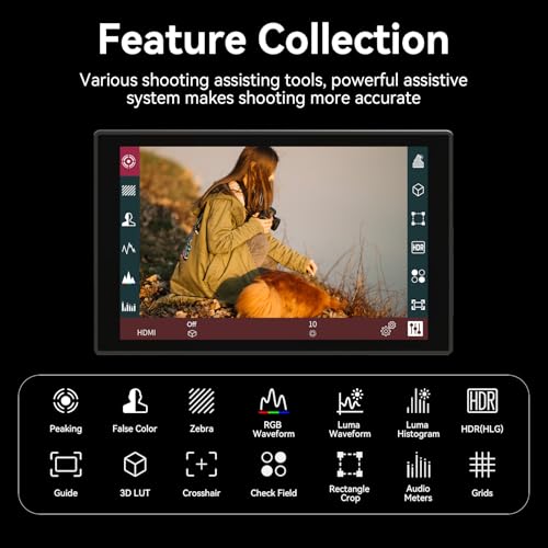 Image of Portkeys HD7T Camera Monitor 7'' 1000nit High Brightness Touchscreen Field Monitor with Top Shortcut Keys Suitable for DSLR Camera