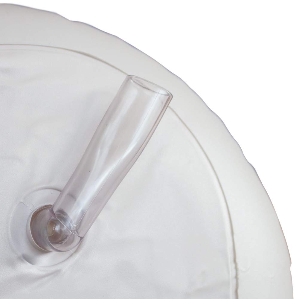 Mobiclinic, Lavacabezas hinchable, Portátil, Lavabo de champú inflable, Para ancianos y discapacitados, Tubo drenaje, Con accesorios, Blanco