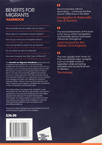 Benefits for Migrants Handbook: 2018/2019