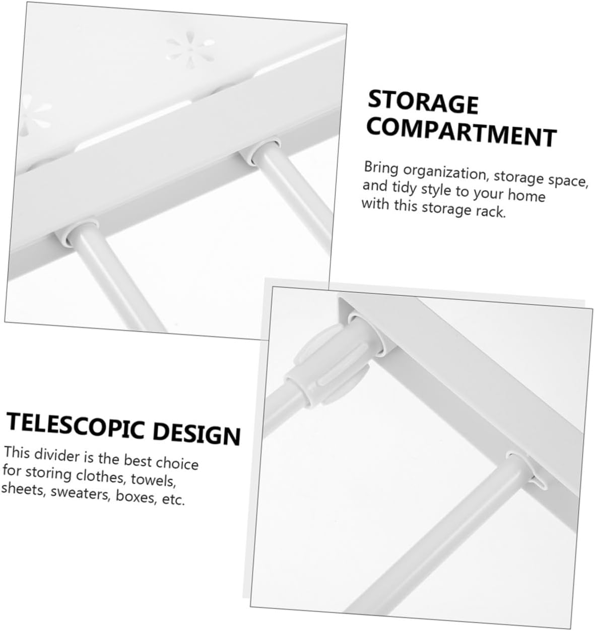 1 Set Expandable Tension Shelf for Closet Storage Organizer for Shoes Bags More Versatile Floating Rack for Wardrobe Bathroom Kitchen Use