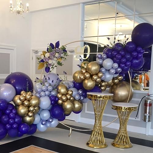 Image of KBZVNAF Dark Purple Latex Party Balloons 50 Pack 12 inch | Purple Helium Matte Balloons for Birthday Wedding Baby Shower Halloween Party Decorations